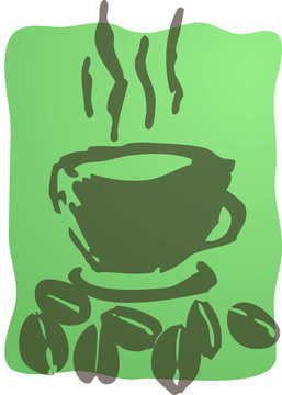 咖啡插圖杯