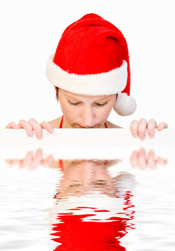 Santa女孩與白板