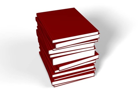 白色背景下的彩色書籍