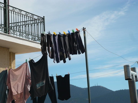 晾衣服