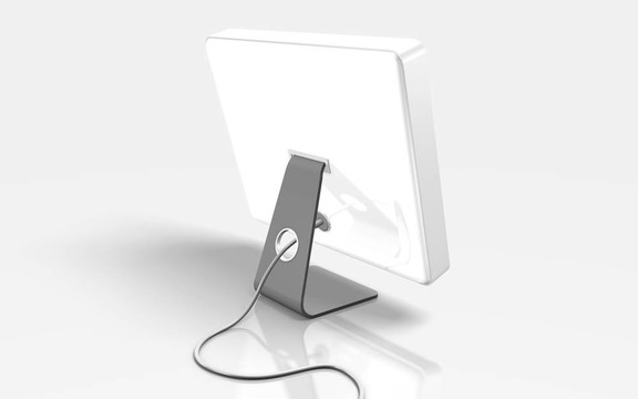白色背景上的白色平板電腦