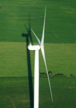 風(fēng)力發(fā)電機組的空中觀