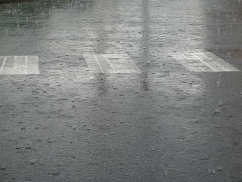 街上的大雨