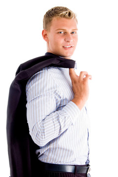 穿外套的白人男子