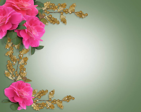 玫瑰婚禮或宴會(huì)邀請(qǐng)