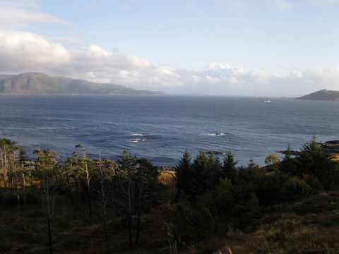 在峽灣的波浪。