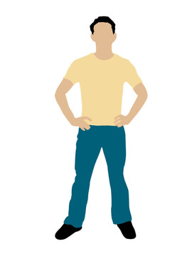 英俊的男人站