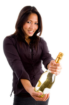快樂亞洲女保溫瓶