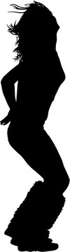 女孩剪影圖