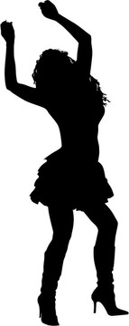 女孩剪影