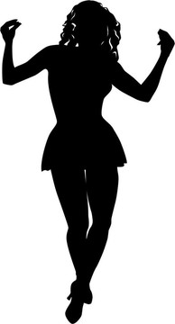 女孩的剪影