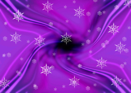 紫色的雪霧