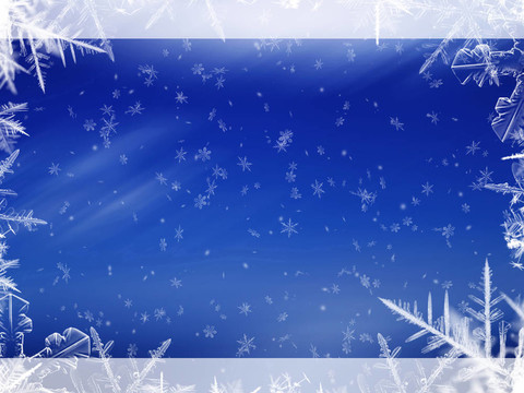 藍(lán)色雪冬背景2