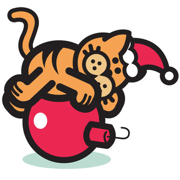 貓圣誕剪貼畫
