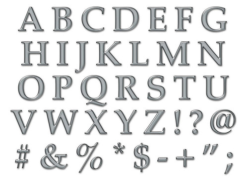 鉑金字母大寫