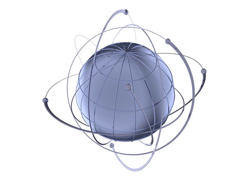 具有衛(wèi)星軌道的地球儀