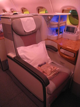 A380航班的商務(wù)艙座位
