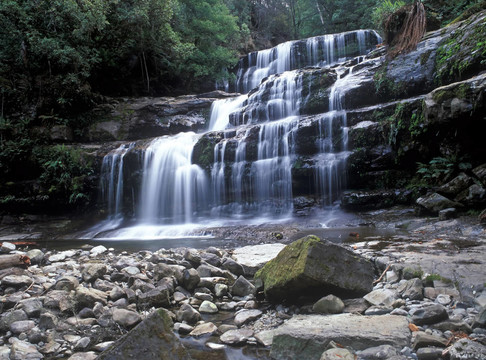 Liffey Falls是集體一系列的四個(gè)瀑布和居住在塔斯馬尼亞西部靠近Devonport和朗塞斯頓