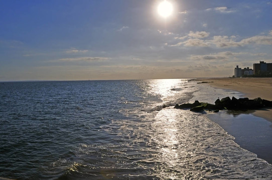 夕陽下的海洋