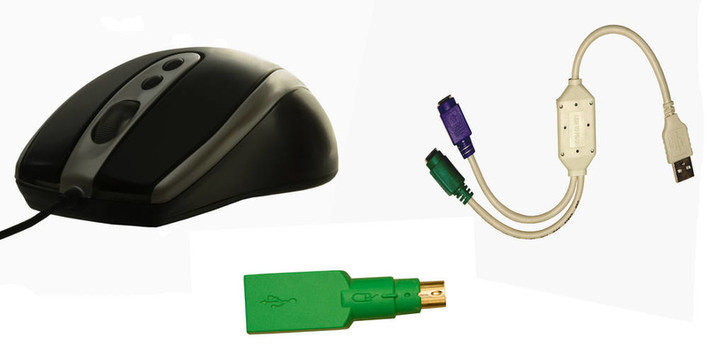 電腦鼠標(biāo)；USB接口；USB插頭