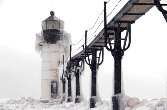 圣Joseph Lighthouse的暴風(fēng)雪