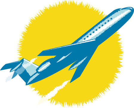 飛機(jī)在飛行中的巨型噴氣飛機(jī)