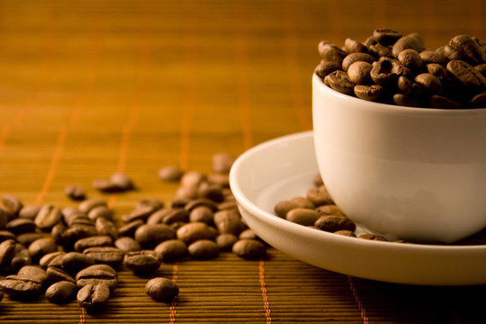 杯子里的咖啡豆