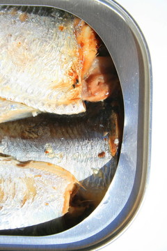 在一個可以沙丁油魚