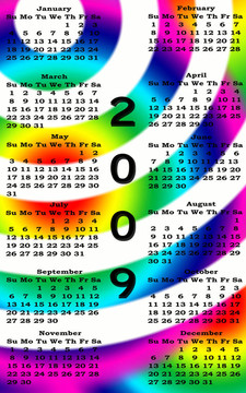 新年快樂(lè)2009日歷