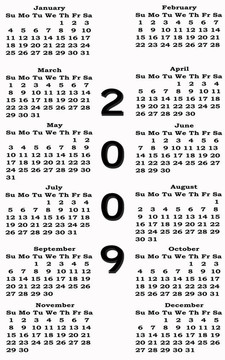 新年快樂(lè)2009日歷
