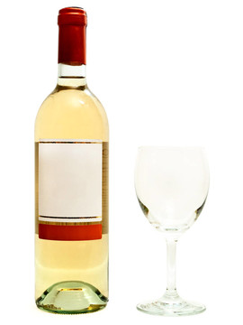 白葡萄酒與酒杯