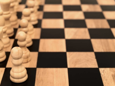 在棋盤的棋子