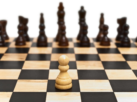 在棋盤的棋子
