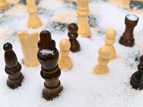 國際象棋在雪