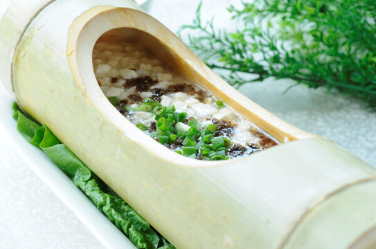 竹筒豆花