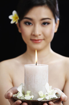 帶蠟燭的婦女板