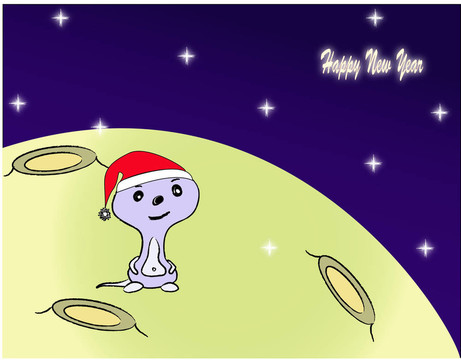 對月球外星嬰兒的插圖