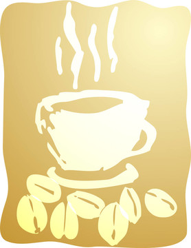 咖啡插圖杯