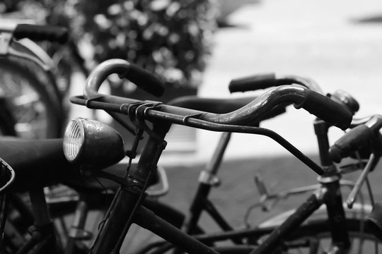 舊自行車(chē)車(chē)把