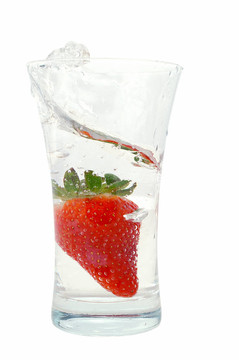 Strawberry在玻璃