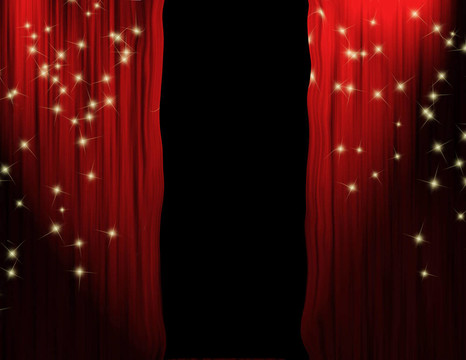 紅partedtheater窗簾