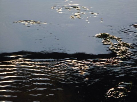 藍(lán)色的小溪與漣漪