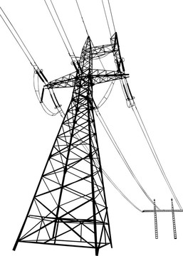 電源線和電塔