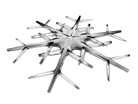冰冷的雪花放大圖