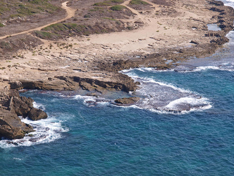 野生巖石海岸景觀