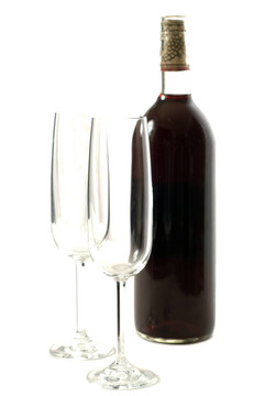 空的香檳酒杯
