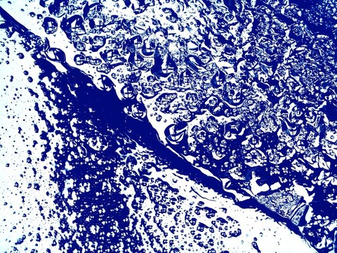 藍(lán)色抽象-水和油