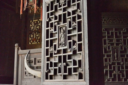 中國古建筑之雕花木窗特寫