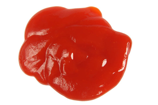 番茄酱；在白色背景上分离。