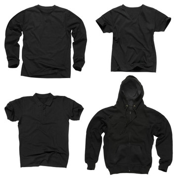 空白的黑色服裝